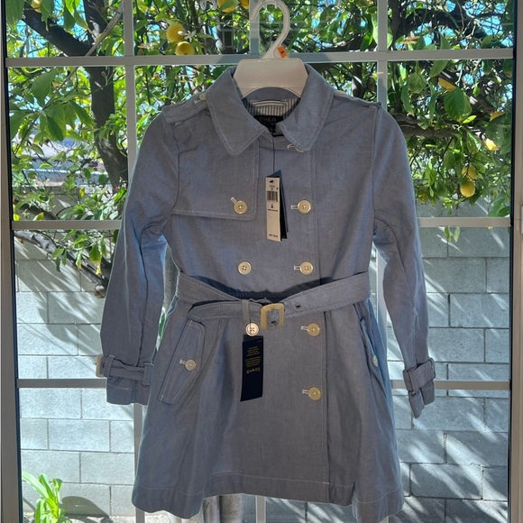 Ralph Lauren| Stylish Blue Trench Coat - Picture 3 of 3